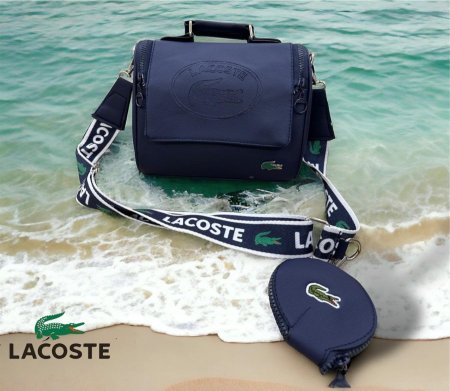 شنطة Lacoste ستاتي - كحلي